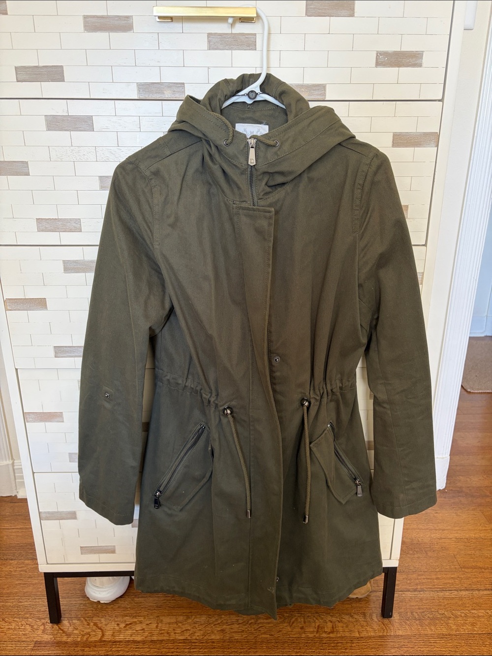 Dawn Levy Olive Green Utility Jacket with Hood